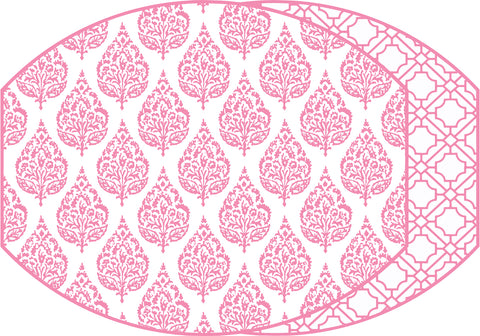 PREORDER ~  ELLIPSE TWO SIDED PLACEMAT FLORA AND ASIAN CANE ~ SACHET