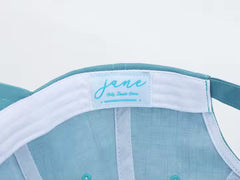 AQUA LINEN BLEND BASEBALL CAP BY JANE X HSH