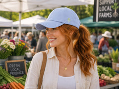 BLUEBIRD LINEN BLEND BASEBALL CAP BY JANE X HSH