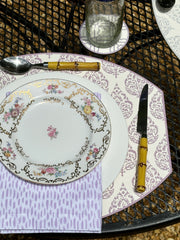 ELLIPSE TWO SIDED PLACEMAT  FLORA AND ASIAN CANE ~ LAVENDER