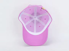 HIBISCUS PINK LINEN BLEND BASEBALL CAP BY JANE FOR HSH