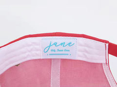 ROUGE LINEN BLEND BASEBALL CAP BY JANE X HSH
