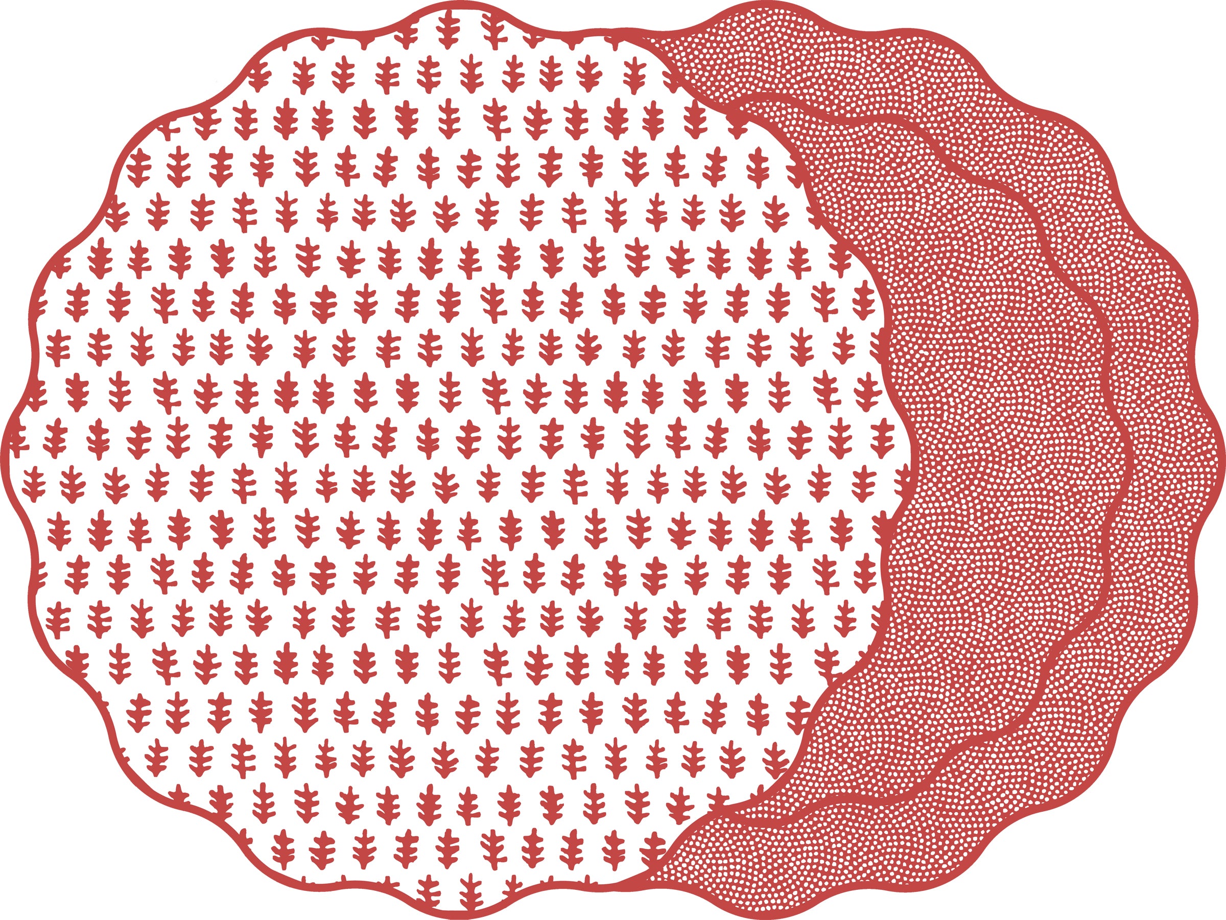 SCALLOP AGRA PLACEMAT ~ SYRAH