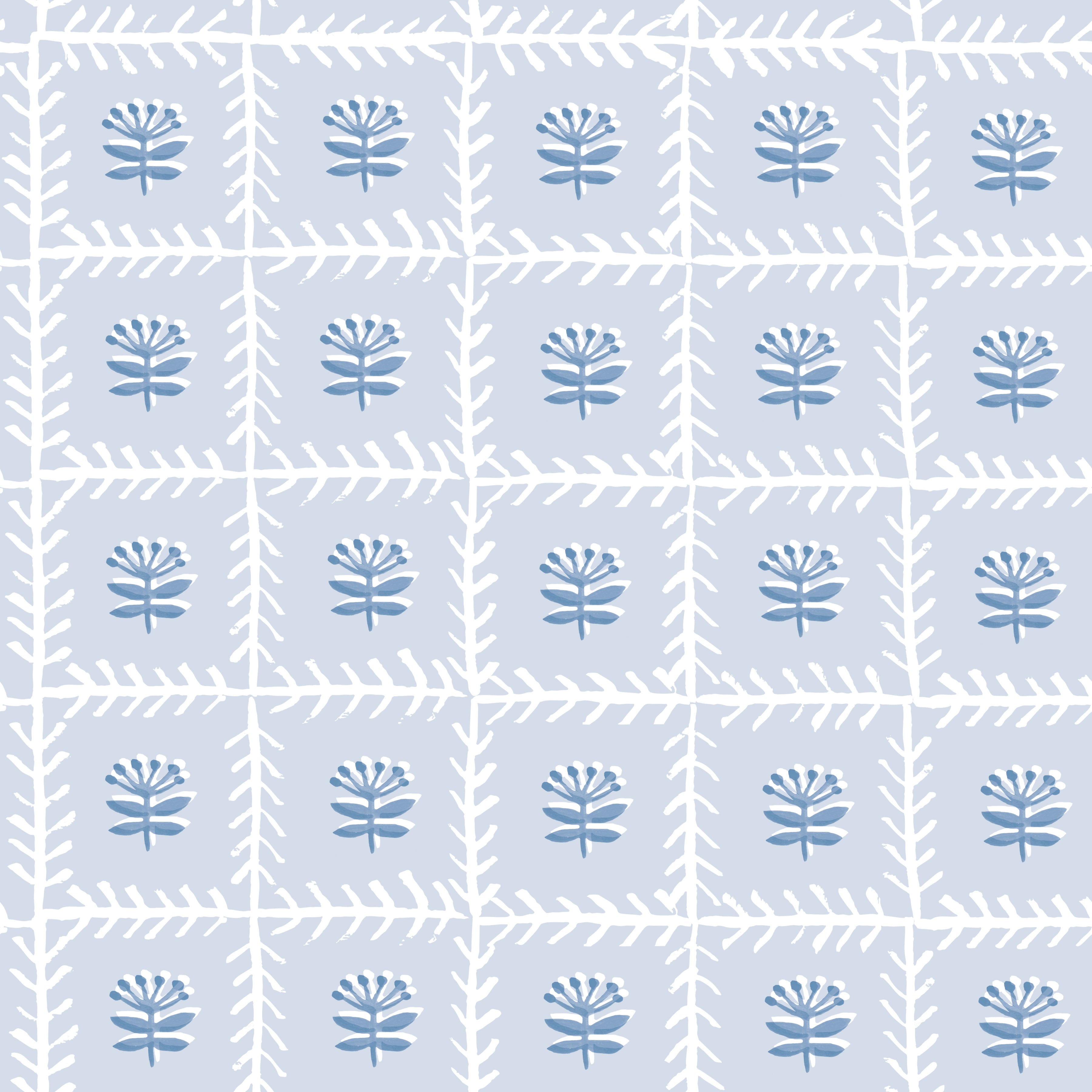 MAHJONG TABLECLOTH LATTICE ~ SOFT BLUE