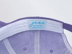 VIOLET LINEN BLEND BASEBALL CAP BY JANE X HSH