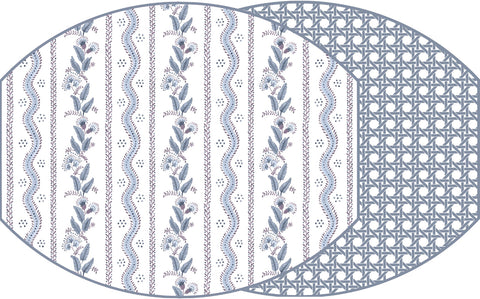 ELLIPSE TWO SIDED EMMA AND CANE PLACEMAT ~ LILAC