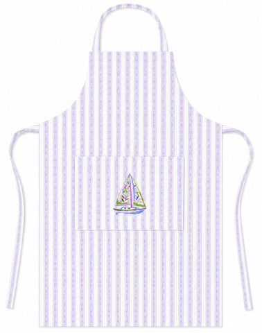 APRON ~ SAILBOAT LILAC