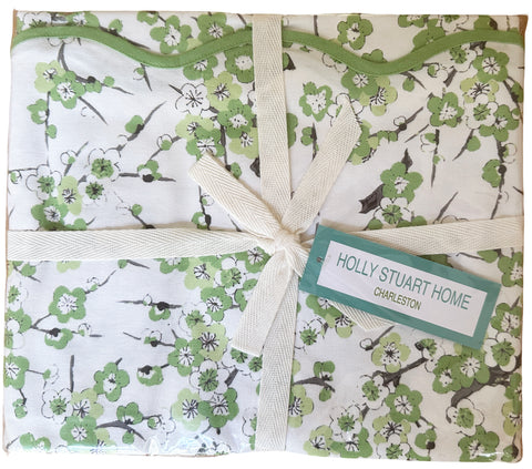 MAHJONG AND GAME TABLECLOTH ~ BLOSSOM GREEN