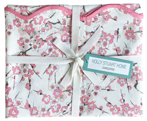 MAHJONG AND GAME TABLECLOTH ~ BLOSSOM PINK