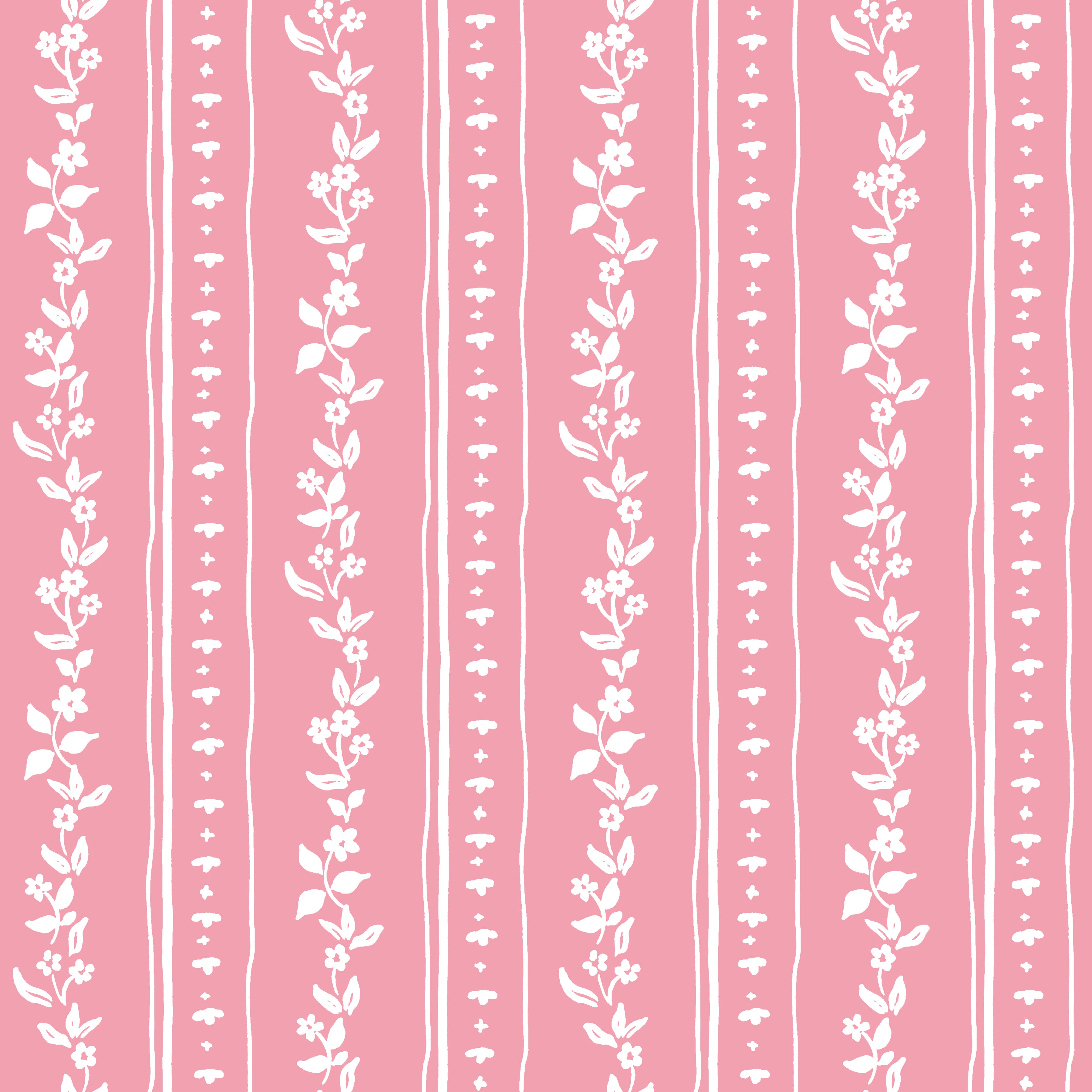 MAHJONG TABLECLOTH DITSY STRIPE ~ PINK