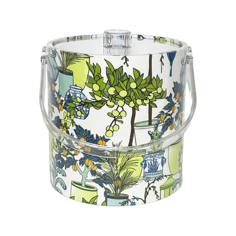 COTTON AND QUILL GARDEN ICE BUCKET WITH ACRYLIC HANDLE