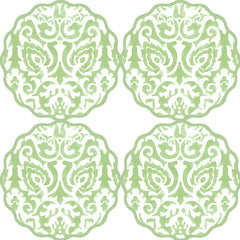 DAMASK SCALLOP COASTERS ~ 11 COLORS