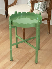 GREEN TEA SCALLOP TRAY TABLE