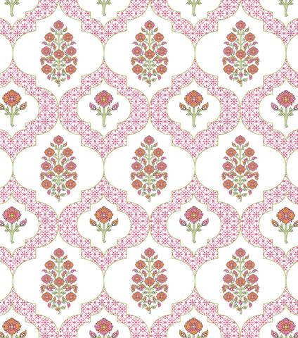 INDIENNES MAHJONG AND GAME TABLECLOTH ~ PINK