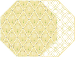 OCTAGONAL TWO SIDED PLACEMAT TOPIARY AND ASIAN CANE ~ SUNNY