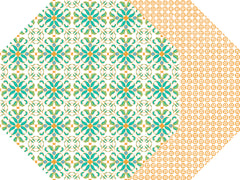 OCTAGONAL TWO SIDED  PORTO PLACEMATS RETAIL ~ 2 COLORS