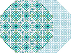 OCTAGONAL TWO SIDED  PORTO PLACEMATS RETAIL ~ 2 COLORS