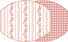 ELLIPSE TWO SIDED EMMA & CANE PLACEMATS ` 7 COLORS