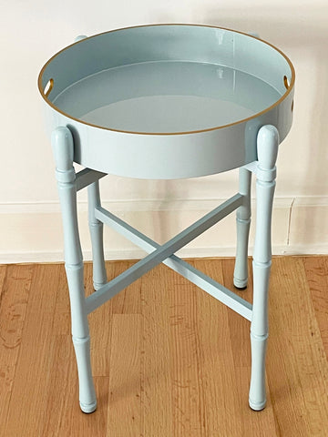 ROUND SKY LACQUER TRAY TABLE